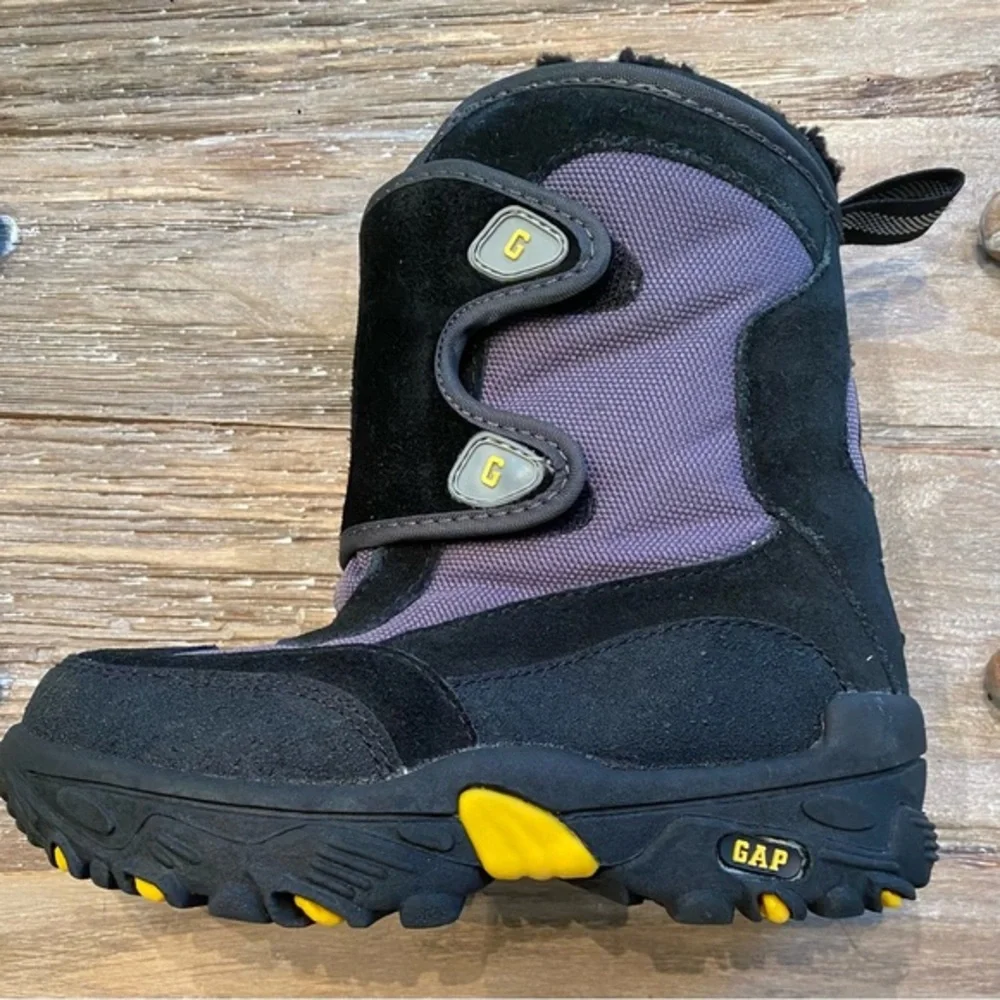Vintage Gap Youth‎ Size 12 Thinsulate Black/Gray Snow Boots